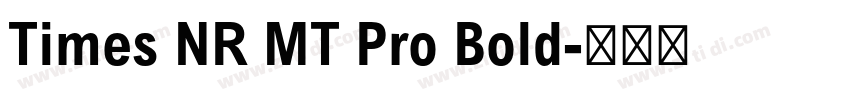 Times NR MT Pro Bold字体转换